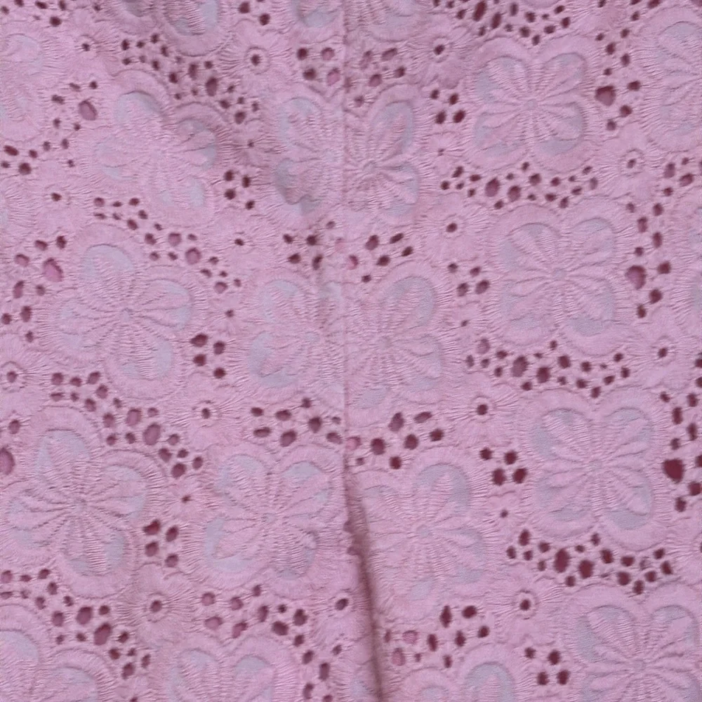 Vintage Lilly Pulitzer | Pink Cotton Daisy Embroidered Eyelet Pants Trousers 10